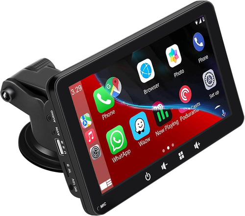 Pantalla Inhalambrica Para Coche, Compatible Con Apple Carplay Y Android, Pantalla Táctil HD De 7 Pulgadas 1080P Con Bluetooth 5.0, Compatible Con Mirror Link